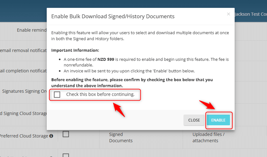 Bulk Download - Enterprise - Pay and Enable - Secured Signing