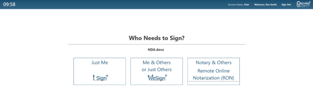 Clio - Signing Process Options